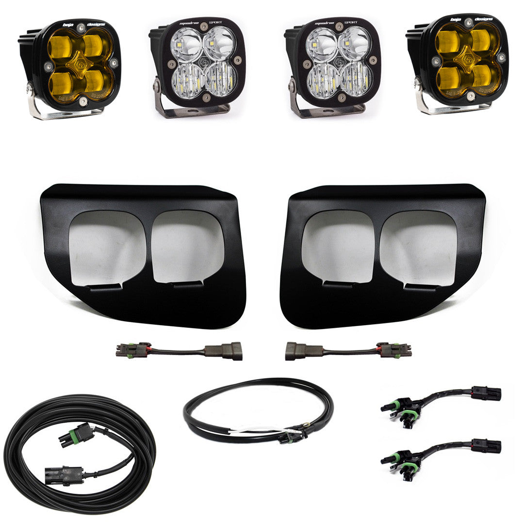 Ford Super Duty (20-22) Fog Lights Dual FPK Baja Amber SAE/Sport DC Baja Designs - 447739