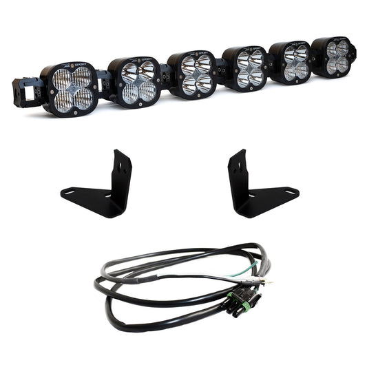 6 XL Linkable Light Bar Kit 21-Up Ford Bronco Steel Bumper Mount w/Upfitter Baja Desgins - 447750UP