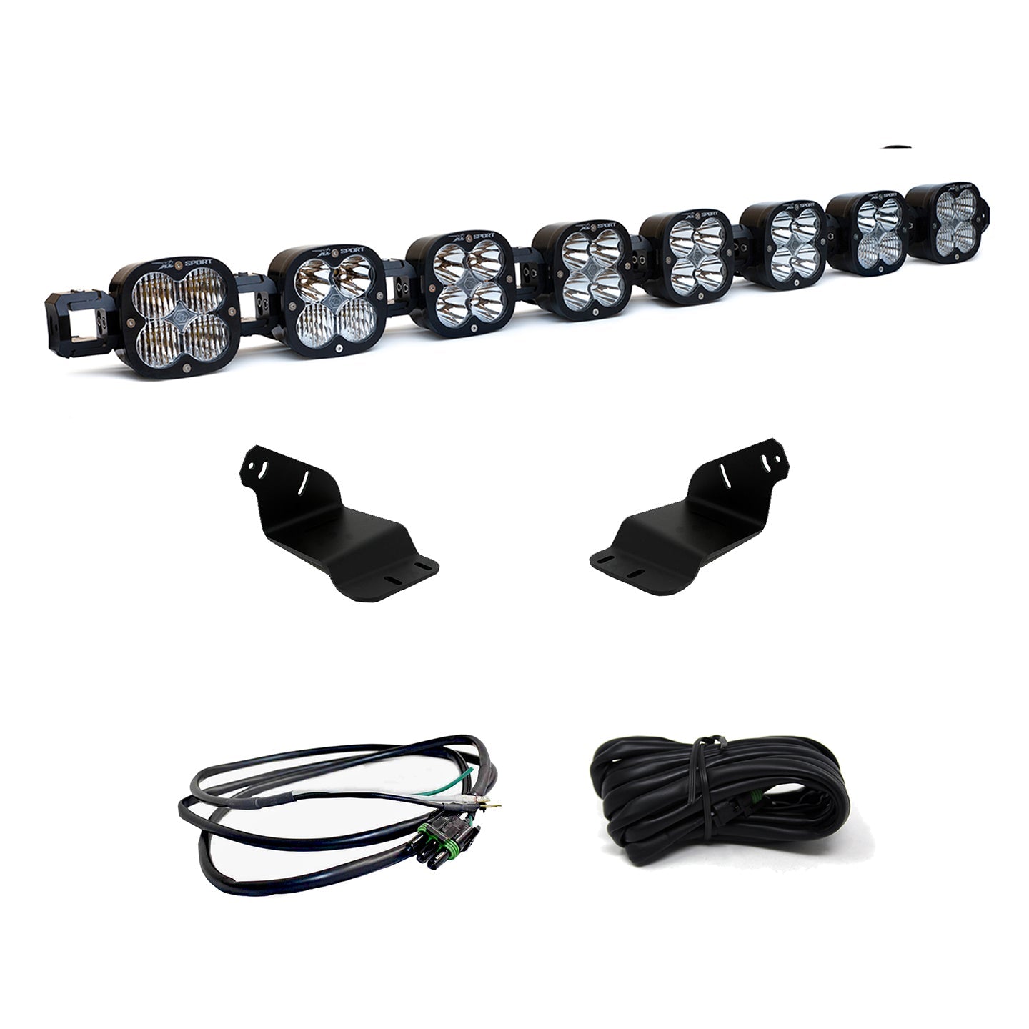 Bronco Roof Light Bar Kit 21-Up Ford Bronco 8 XL Linkable w/Upfitter Baja Designs - 447756UP
