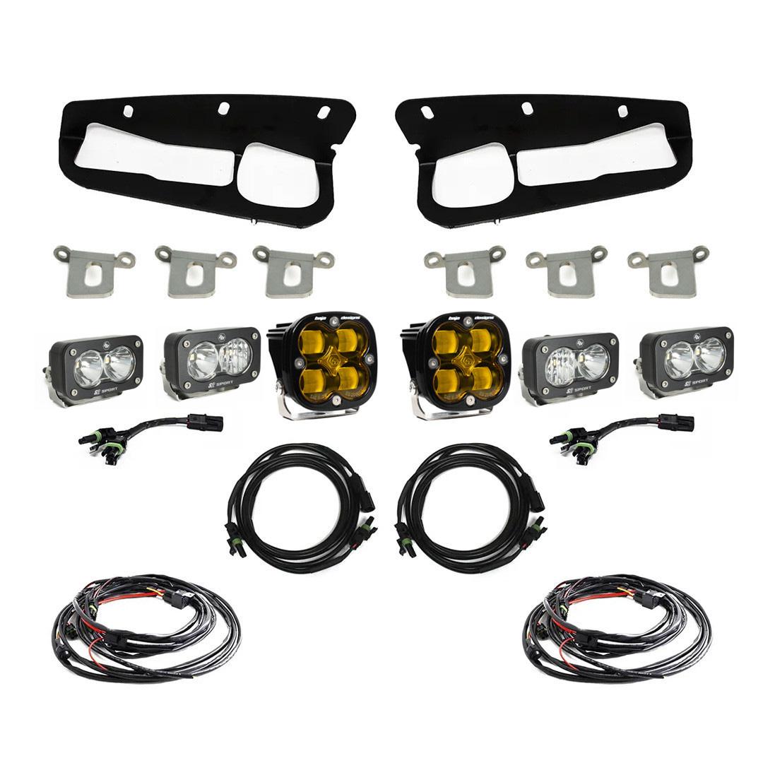 Bronco Baja Amber SAE Fog Pocket Kit 21-Up Ford Bronco Baja Designs - 447762