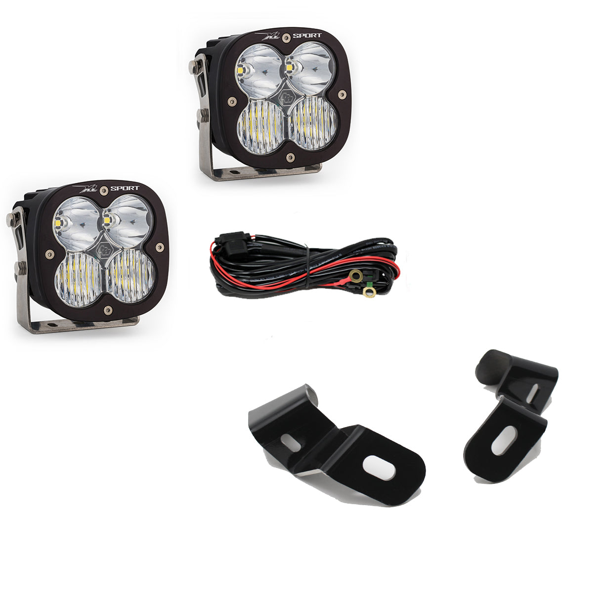 Dodge Ram LED Light Pods For Ram 2500/3500 19-On A-Pillar Kits XL Sport Driving Combo Baja Designs - 448036