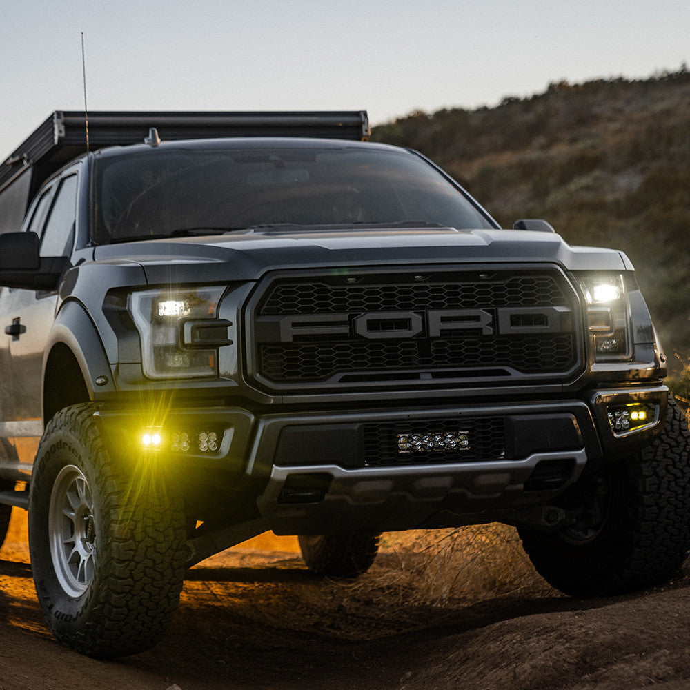 Ford Raptor (17-20) Fog Pocket Kit S2 SAE Baja Amber Sportsman Baja Designs - 448176