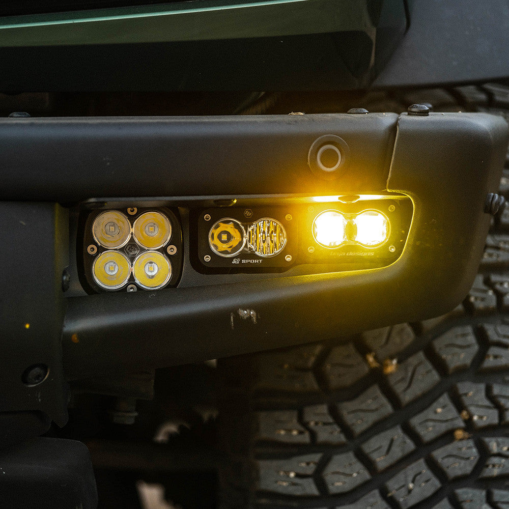 Ford Bronco (21-Present) S2 SAE Baja Amber FPK Sportsmen for OEM Steel Bumper Baja Designs - 448178