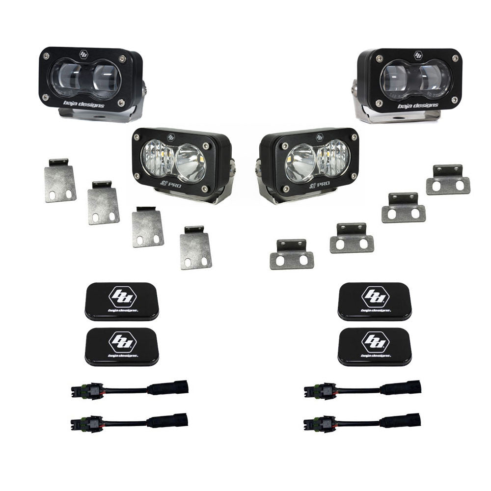 S2 SAE/S2 Clear Pro Fog Pocket Kit Fits 21-On Ford Raptor Baja Designs - 448182