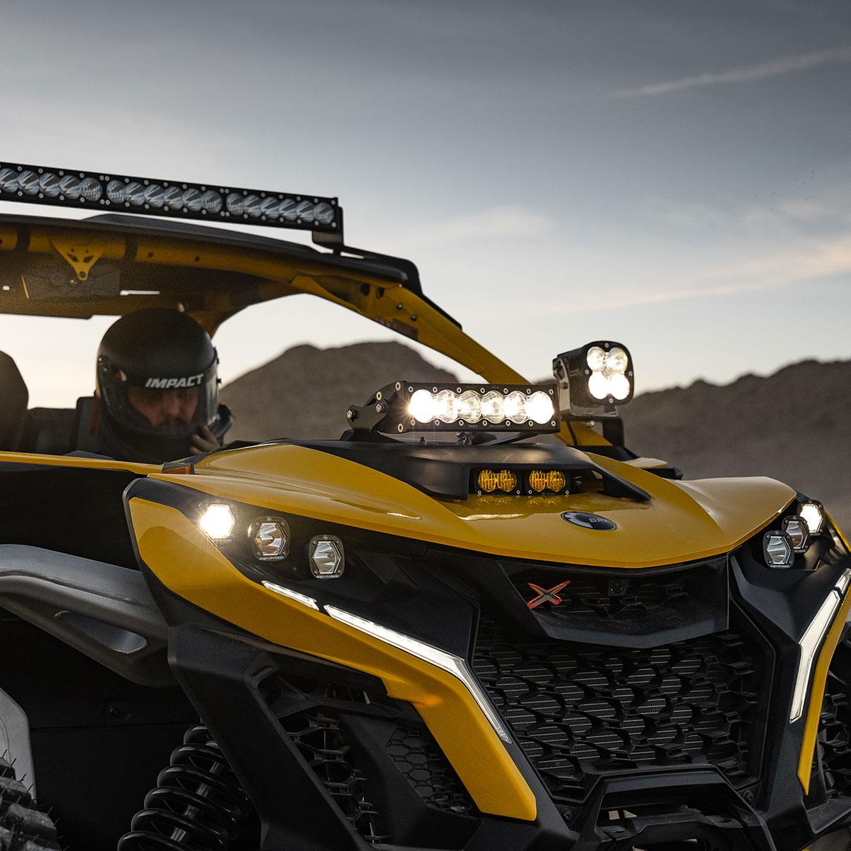 Can-Am, Maverick R, Clear 10 Inch OnX6+ Shock Tower Kit Baja Designs - 448192