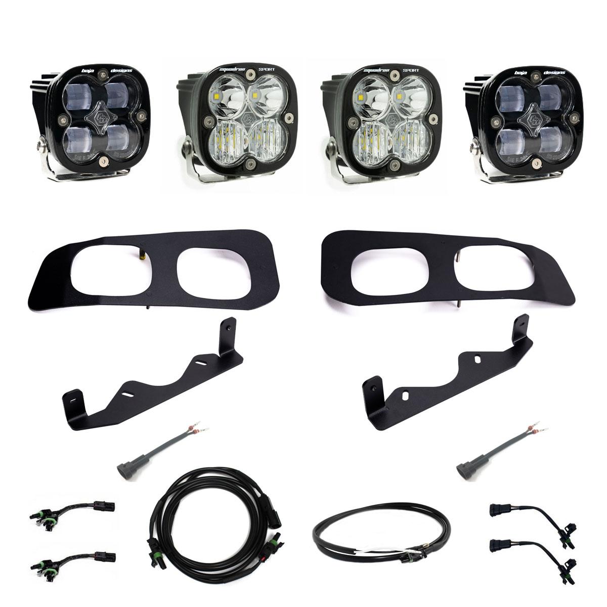 Squadron SAE/Sport Fog Pocket Kit 2023-On Ford F-250/350 Super Duty SAE Fog Clear Upfitter Wiring - 448225UP