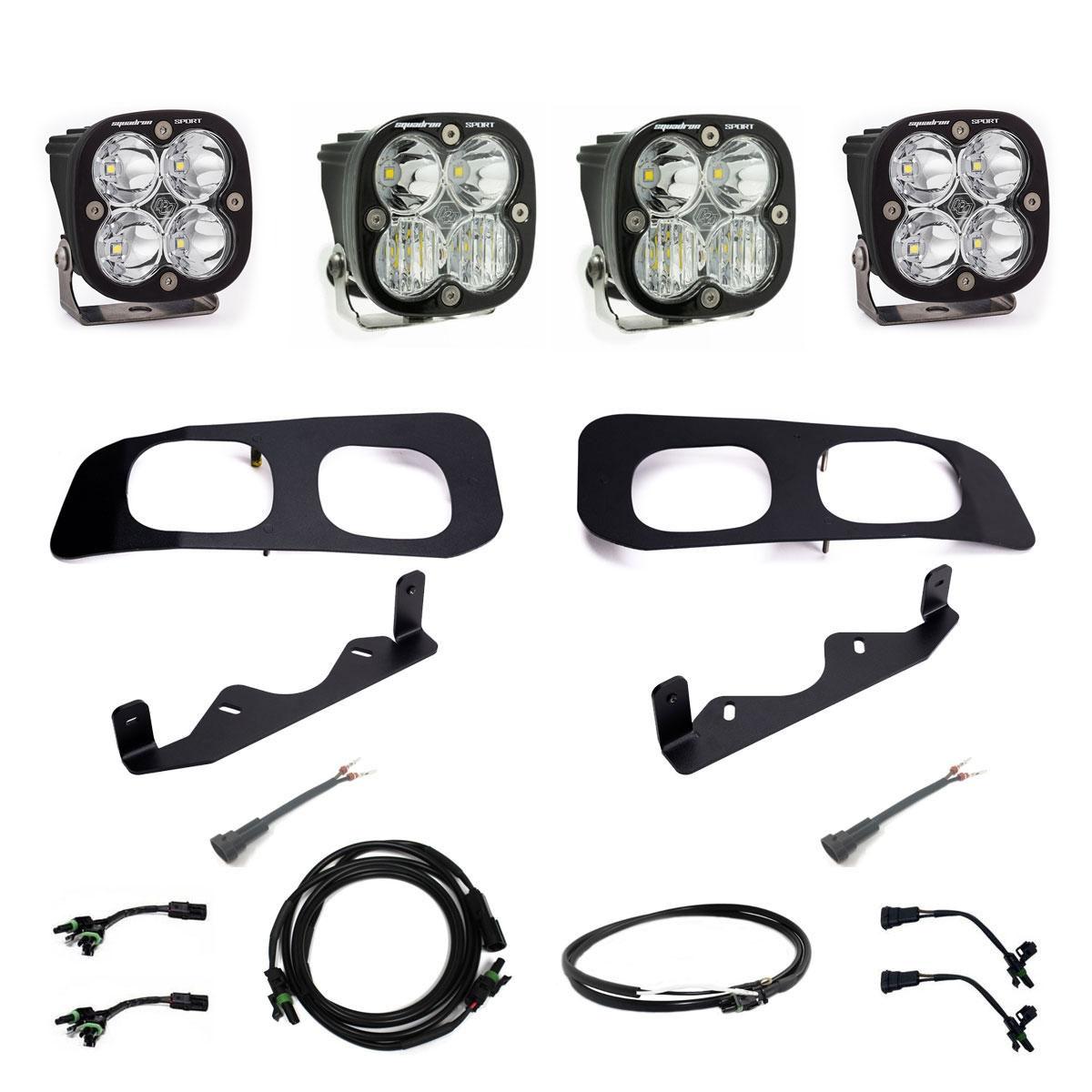 Ford Super Duty 2023-On  Dual Sportsman Fog Pocket Upfitter Kit Baja Designs - 448257UP