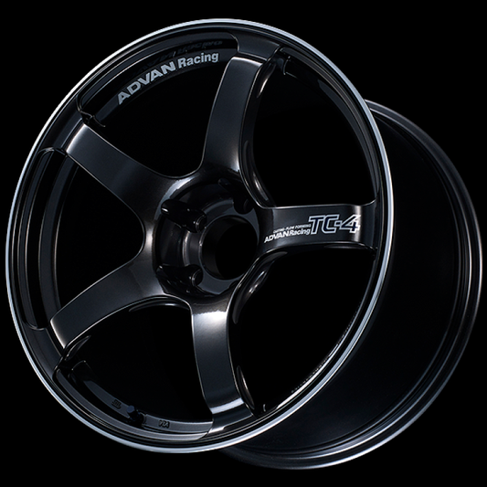 Advan TC4 18x8 +45 5x114.3 Racing Black Gunmetallic and Ring Wheel