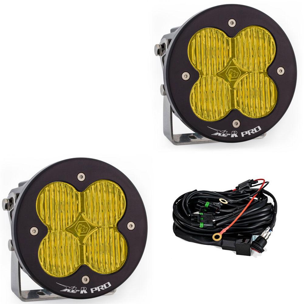 LED Light Pods Baja Amber Lens Wide Cornering Pattern Pair XL R Pro Series Baja Designs - 537815