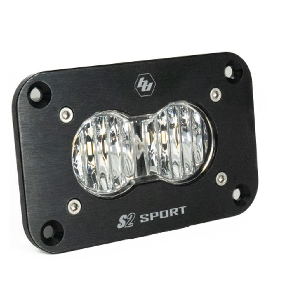 LED Work Light Clear Lens Wide Cornering Pattern Flush Mount Each S2 Sport Baja Designs - 541005