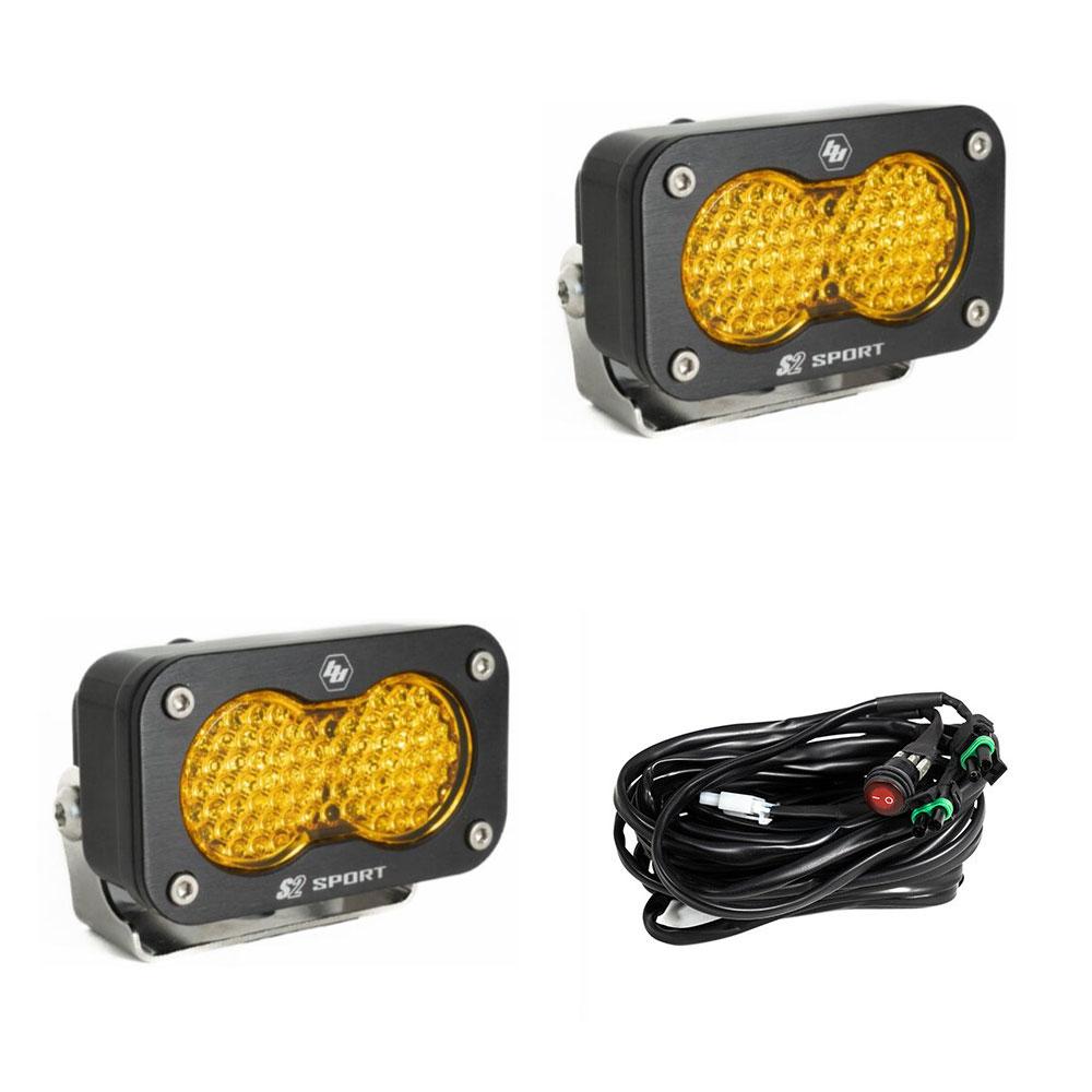 LED Work Light Baja Amber Lens Work/Scene Pattern Pair S2 Sport Baja Designs - 547816