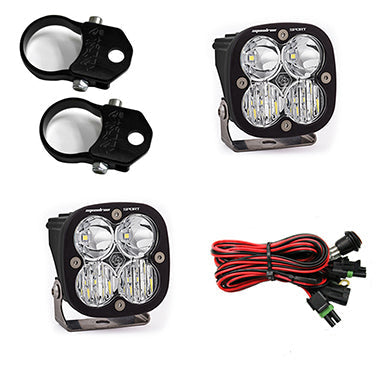 Polaris LED Light Pods 1.75 Inch Harness A Pillar Mounts Kit Squadron Sport Baja Designs - 557101