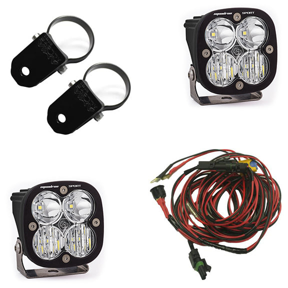 Polaris LED Light Pods 2 Inch Harness A Pillar Mounts Kit Squadron Sport Baja Designs - 557102