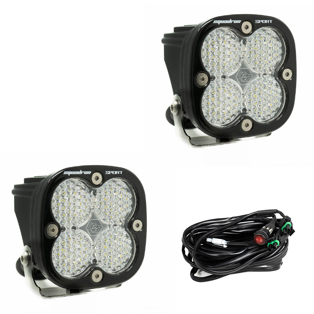 LED Light Pods Clear Lens Work/Scene Pair Squadron Sport Baja Designs - 557806