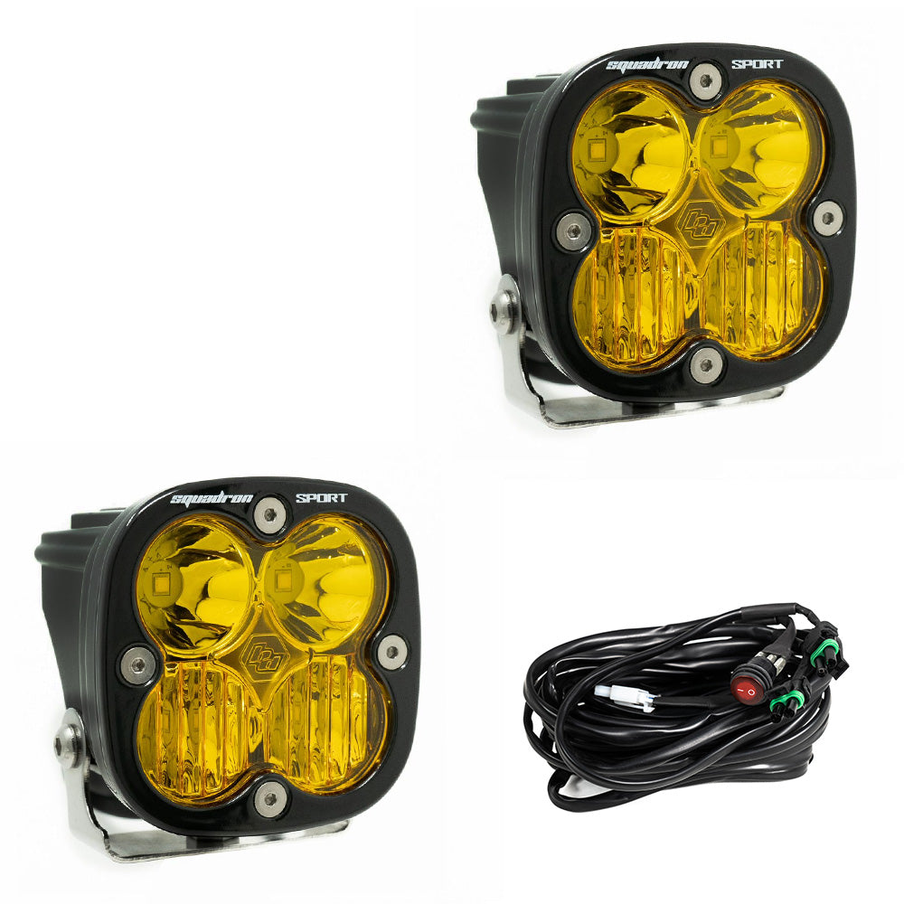 LED Light Pods Baja Amber Lens Driving/Combo Pair Squadron Sport Baja Designs - 557813