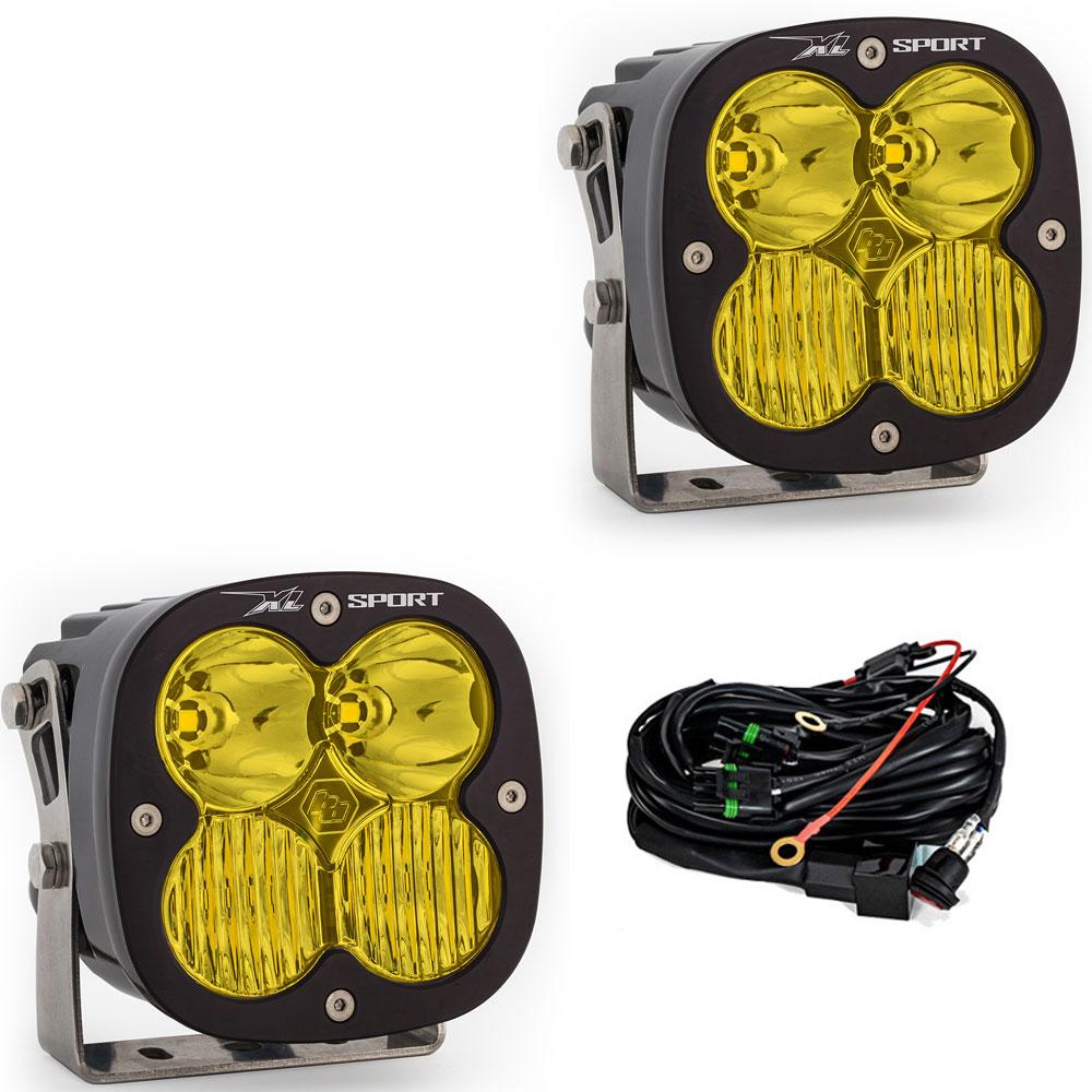 LED Light Pods Baja Amber Lens Driving Combo Pattern Pair XL Sport Series Baja Designs - 567813