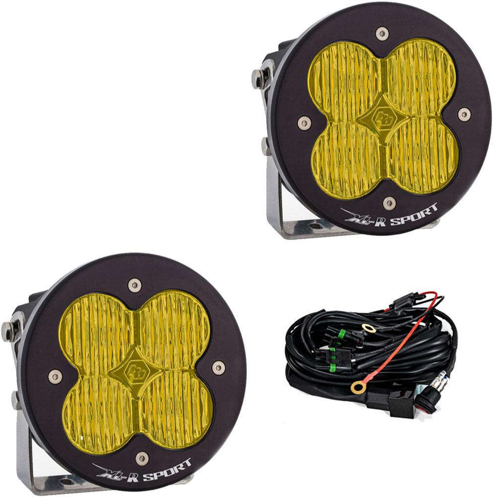 LED Light Pods Baja Amber Lens Wide Cornering Pattern Pair XL R Sport Series Baja Designs - 577815