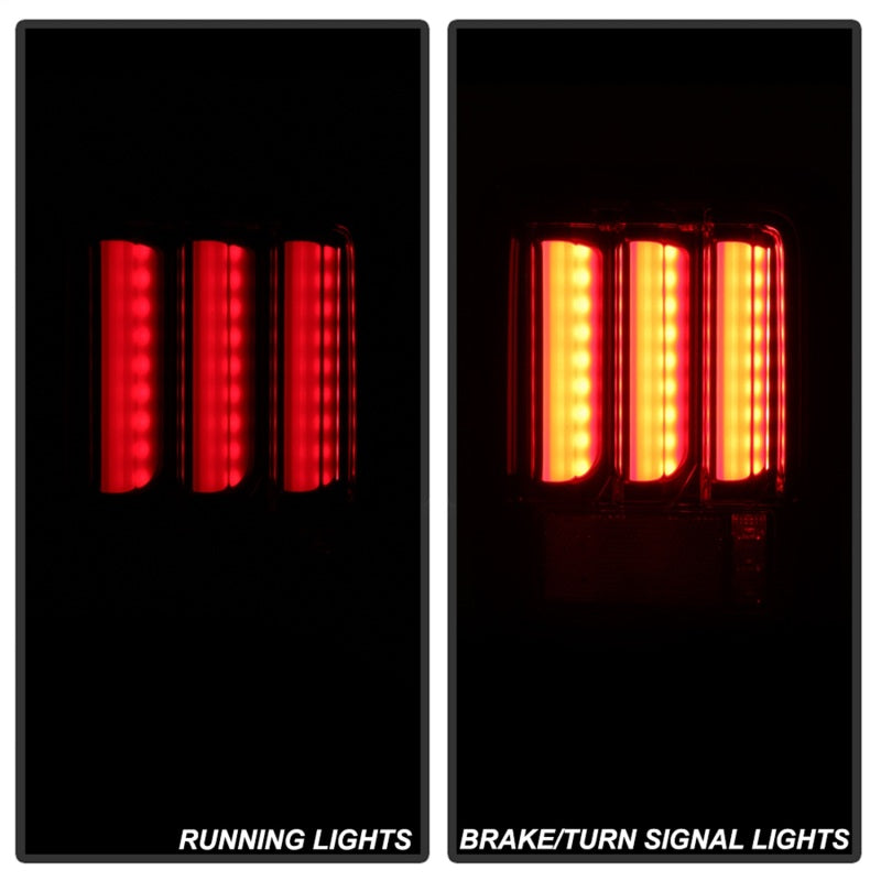 Spyder 07-16 Jeep Wrangler Version 2 Light Bar LED Tail Lights - Smoke (ALT-YD-JWA07V2-LBLED-BSM)