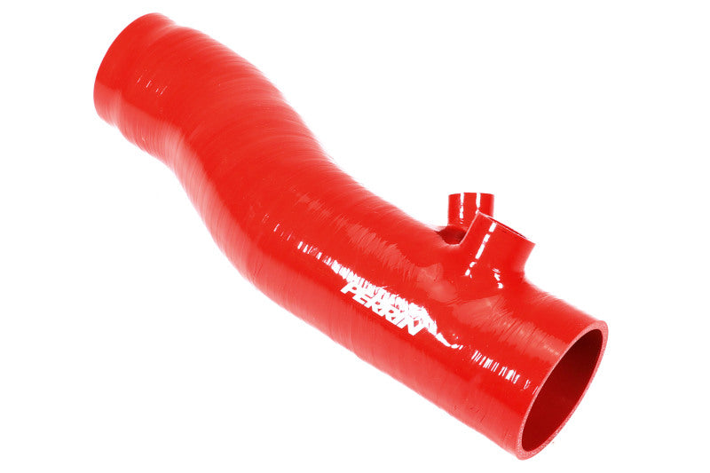 PERRIN 22-24 Subaru WRX / 20-25 LGT &amp; OBXT Turbo Inlet Hose w/Turbo Adapter Flange (Long) - Red