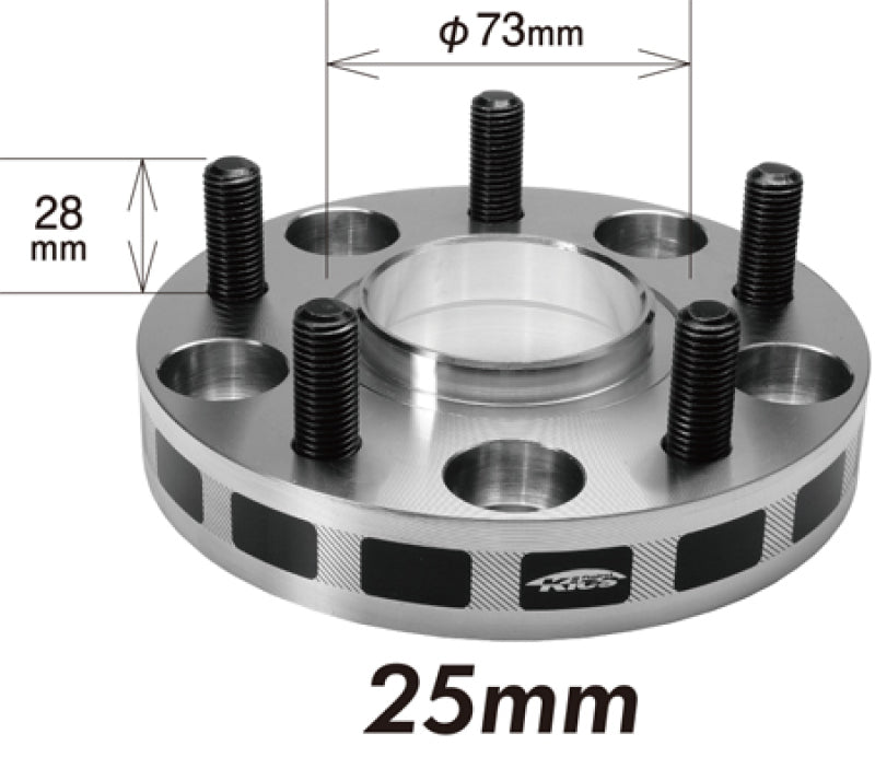 Project Kics 25mm Thick 12x1.25 66mm Hub 5x114.3 Wide Tread Spacers