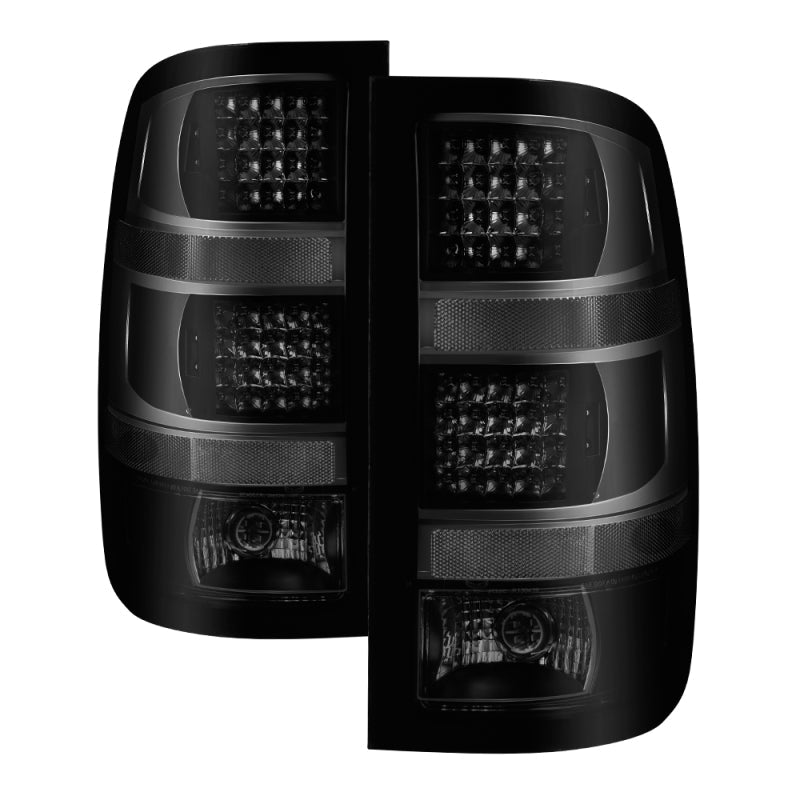 xTune GMC Sierra 07-13 LED Tail Lights Black Smoked ALT-JH-GS07-LED-BSM