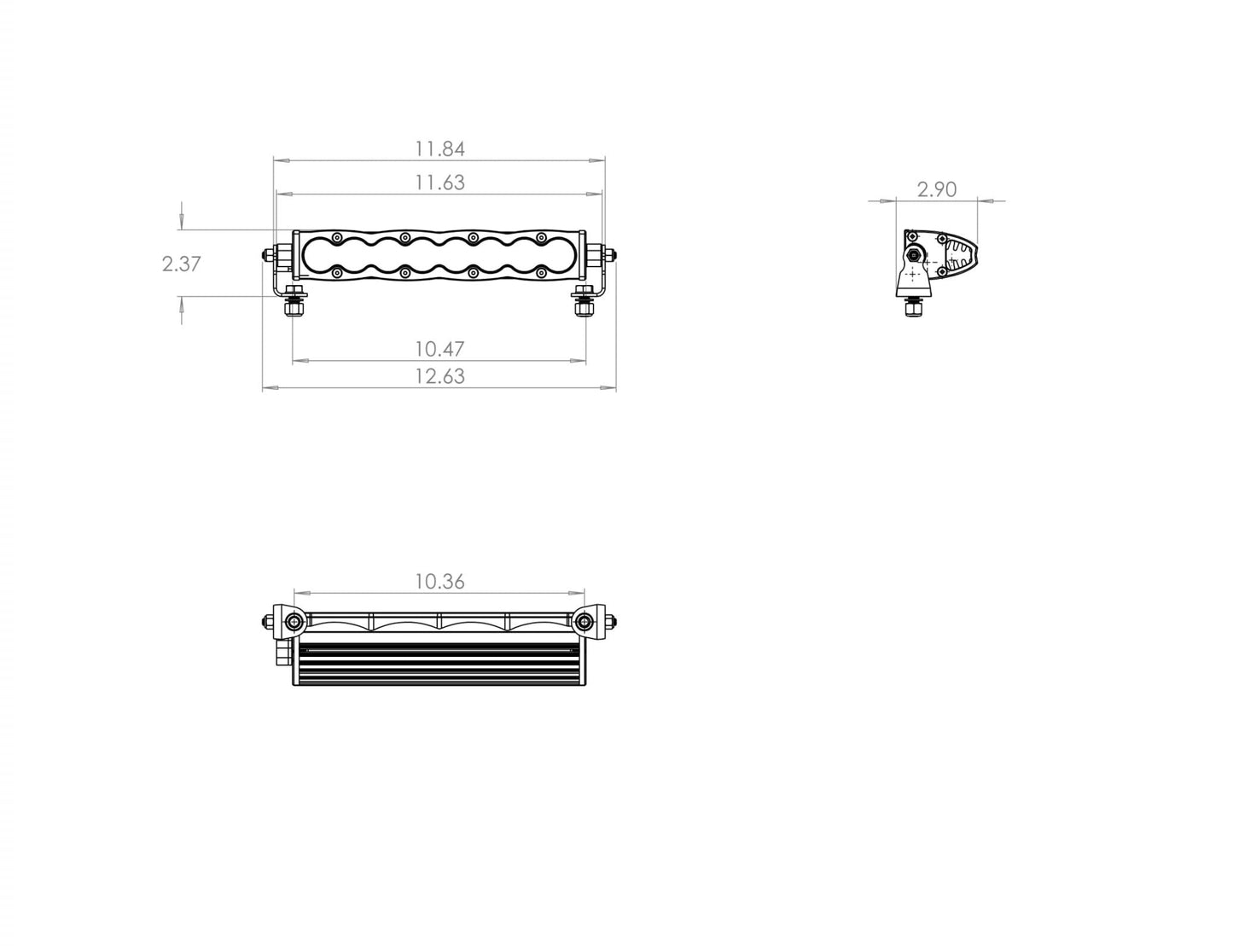 S8, 10" Wide Driving Baja Amber,LED Light Bar - 701014