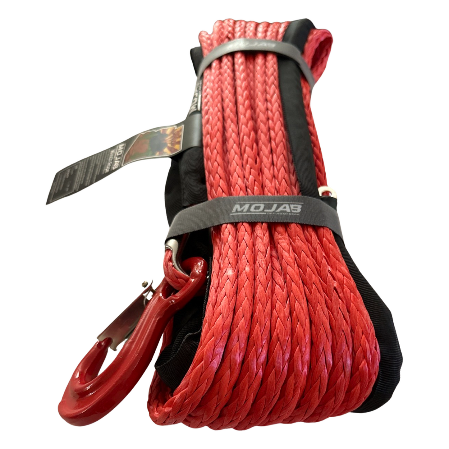 3/8'' x 85' Synthetic Winch Rope with forged winch hook
