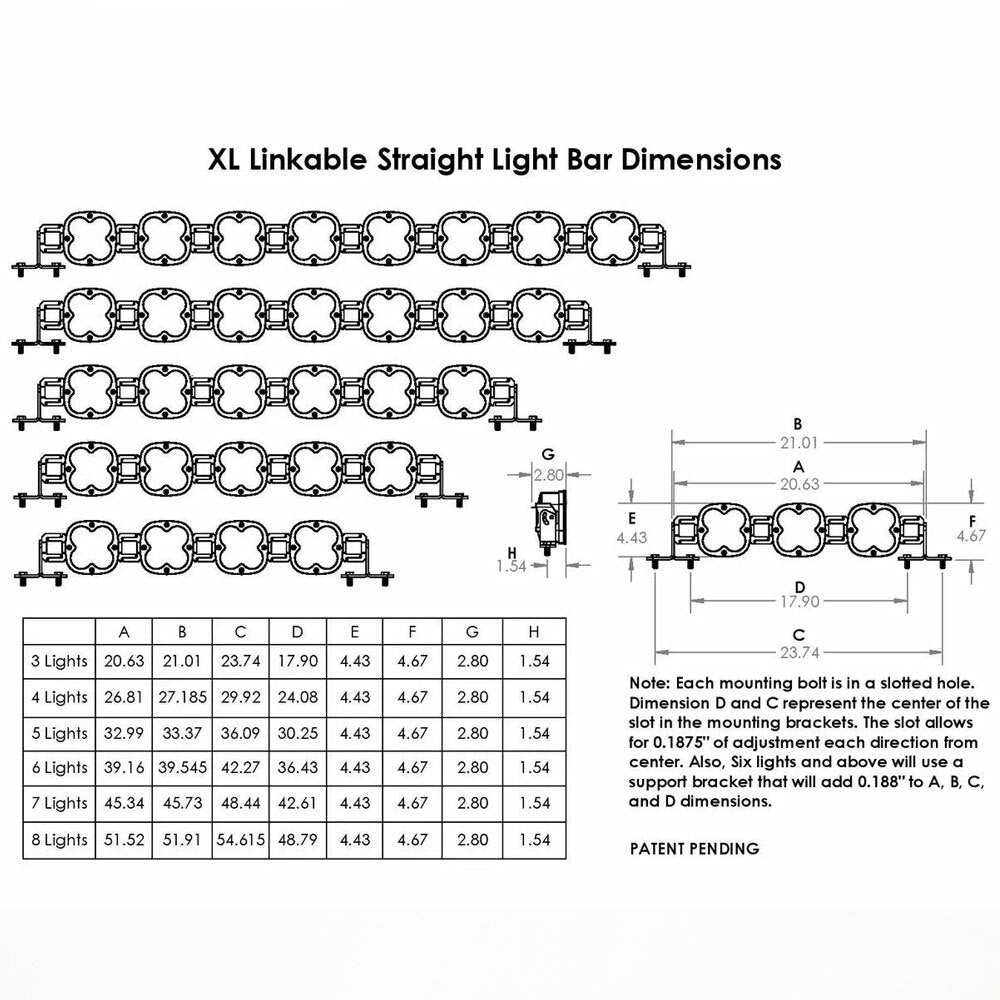 XL Linkable LED Light Bar 3 XLClear Baja Desgins - 740001