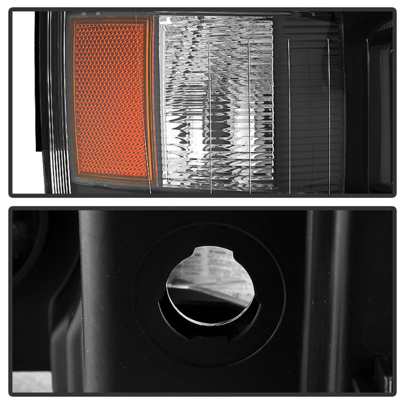 xTune Chevy Silverado 1500/2500/3500 07-13 Projector Headlights Black PRO-JH-CS07-LED-BK