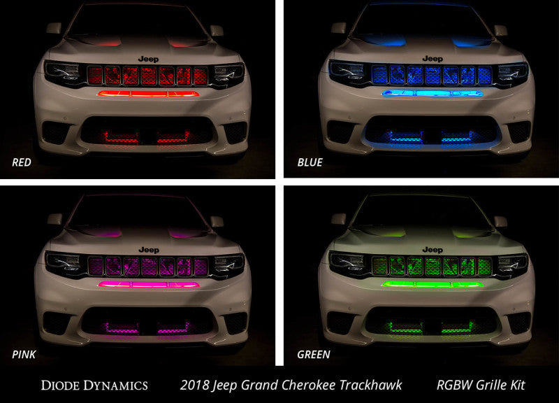 Diode Dynamics RGBW Grille Strip Kit 4pc Multicolor