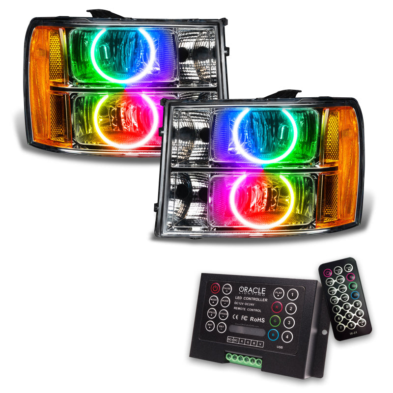Oracle 07-13 GMC Sierra SMD HL - Round Ring Design - ColorSHIFT w/ 2.0 Controller