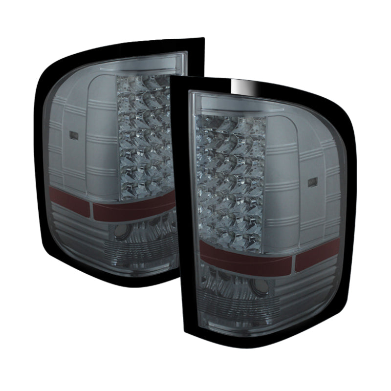 xTune Chevy Silverado 07-13 LED Tail Lights Smoke ALT-JH-CS07-LED-SM