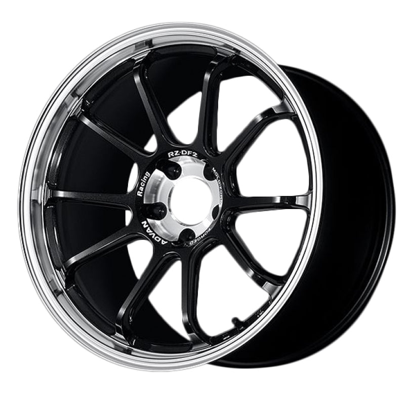 Advan RZ-DF2 19X9.5 +29 5x114.3 Diamond Cut and Racing Titanium- Black