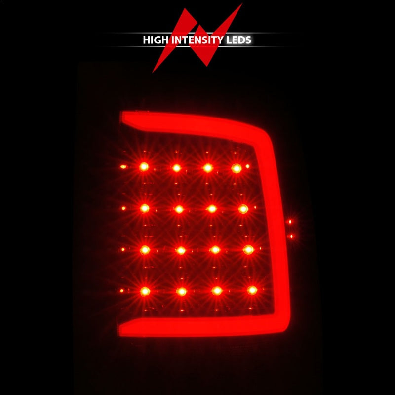 ANZO 09-18 Dodge Ram 1500 Full LED Taillights w/ Sequential Black Housing/Smoke Lens