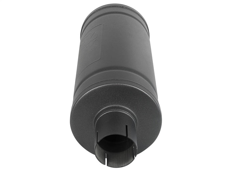 aFe MACH Force-Xp 409 SS Muffler w/ Black finish 2-1/2in Inlet & Outlet 14in x 16in Diameter
