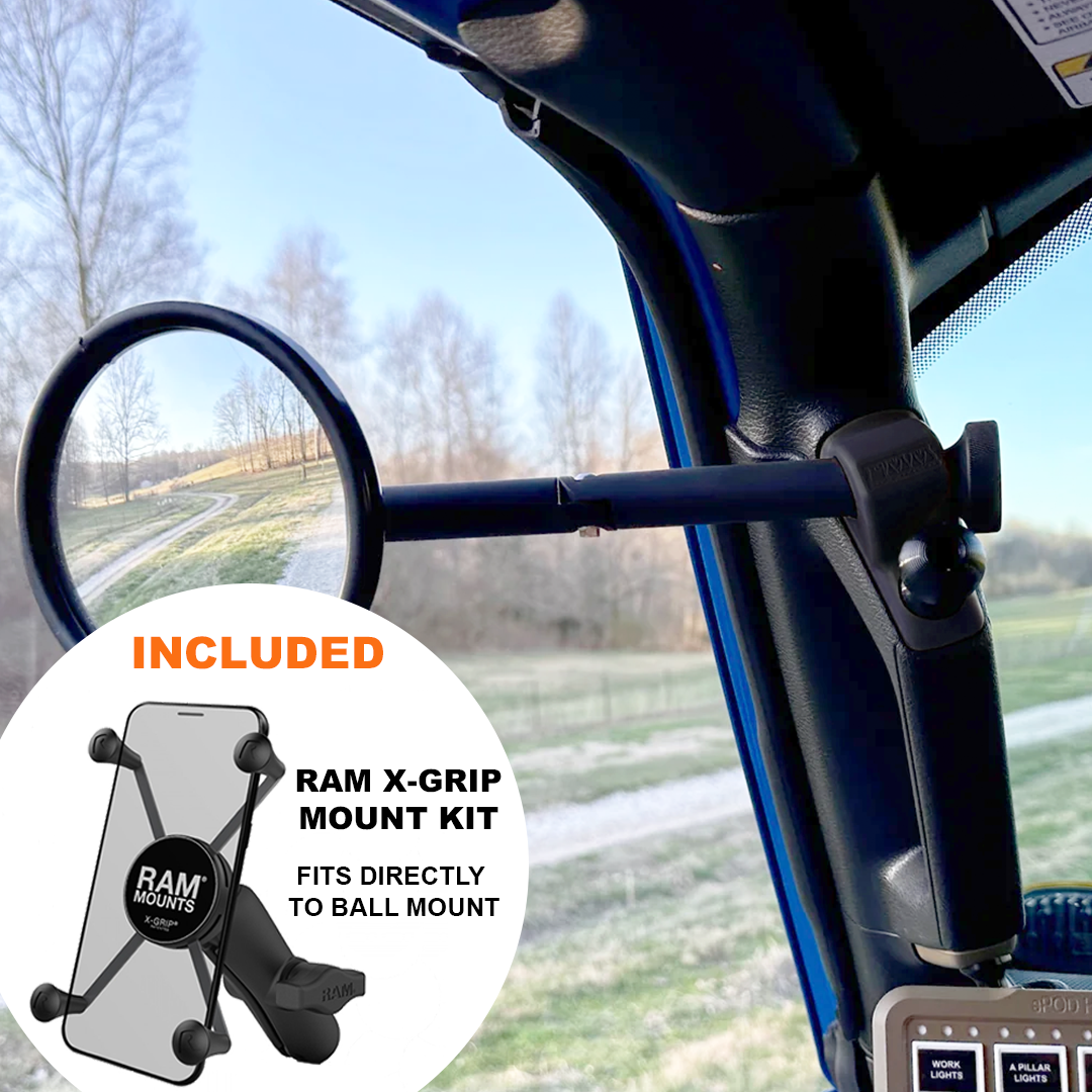 A-Pillar Side Mirror Set For 2024+ Jeep Wrangler JL & Gladiator - CMM Offroad