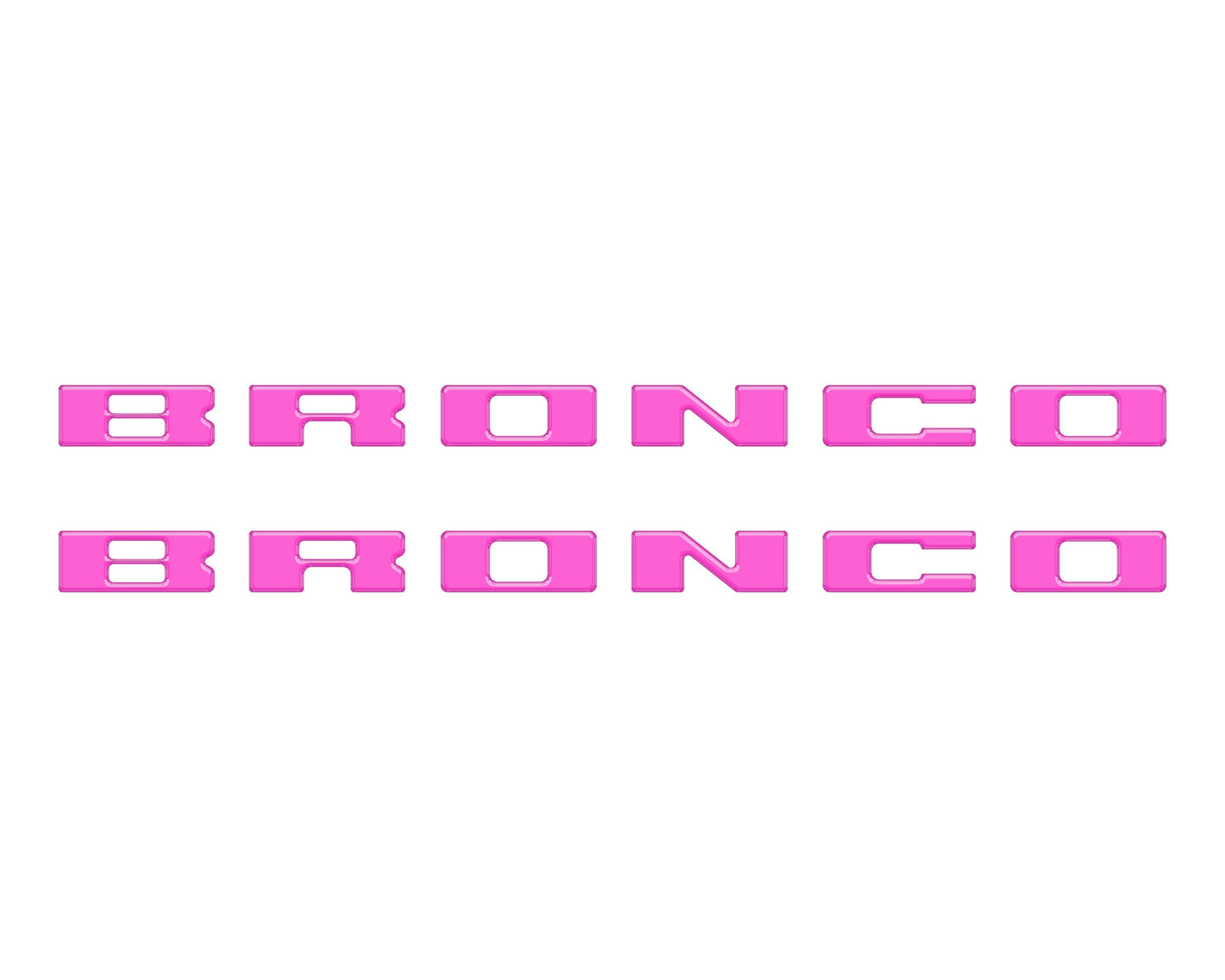 Bronco Running Board Letter Inserts/Overlays Fits 2021-2026 Ford Bronco