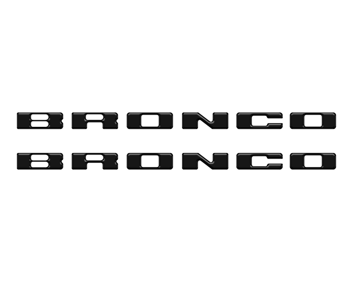 Rear Mudflap Letter Inserts Fits 2021-2026 Ford Bronco Sport