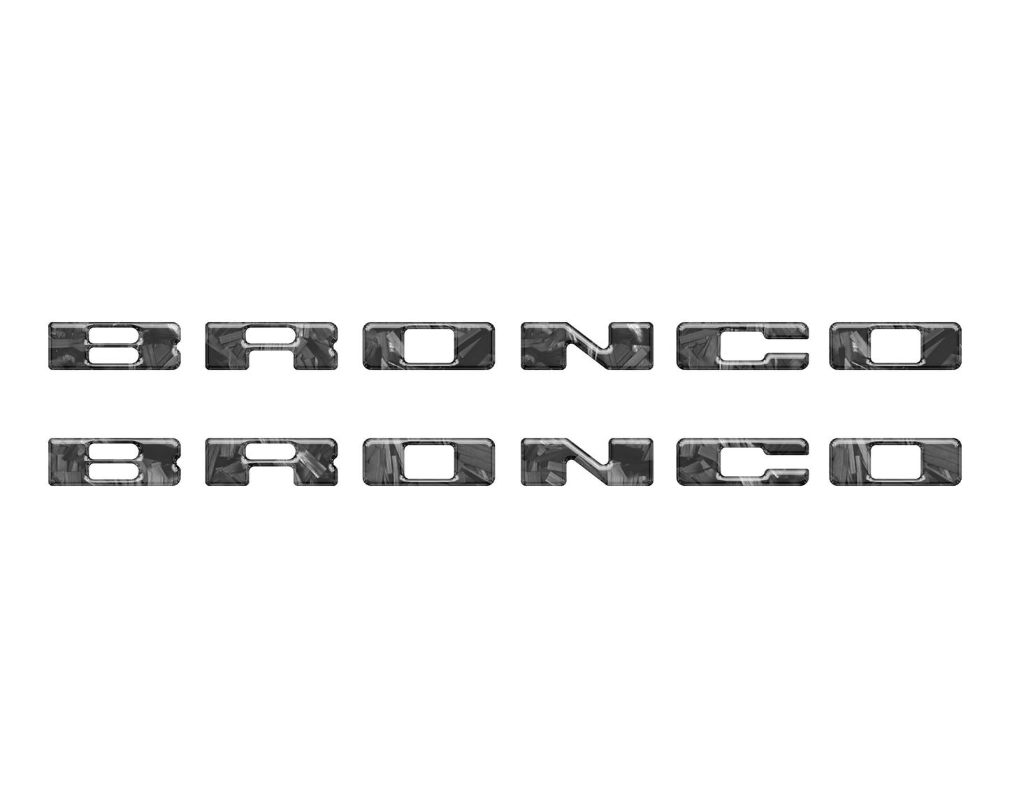Rear Mudflap Letter Inserts Fits 2021-2026 Ford Bronco Sport