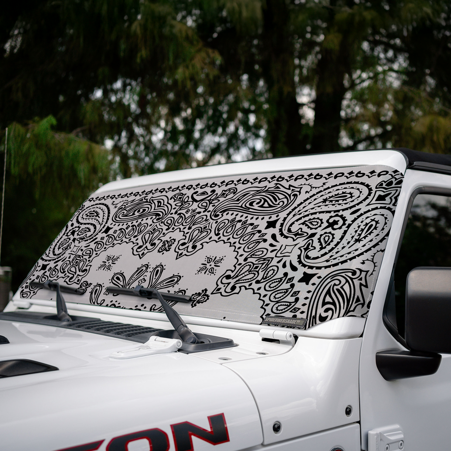 Jeep Wrangler (JL, JT, JK) and Jeep Gladiator Stock Printed Solar Shield (2007-2026)