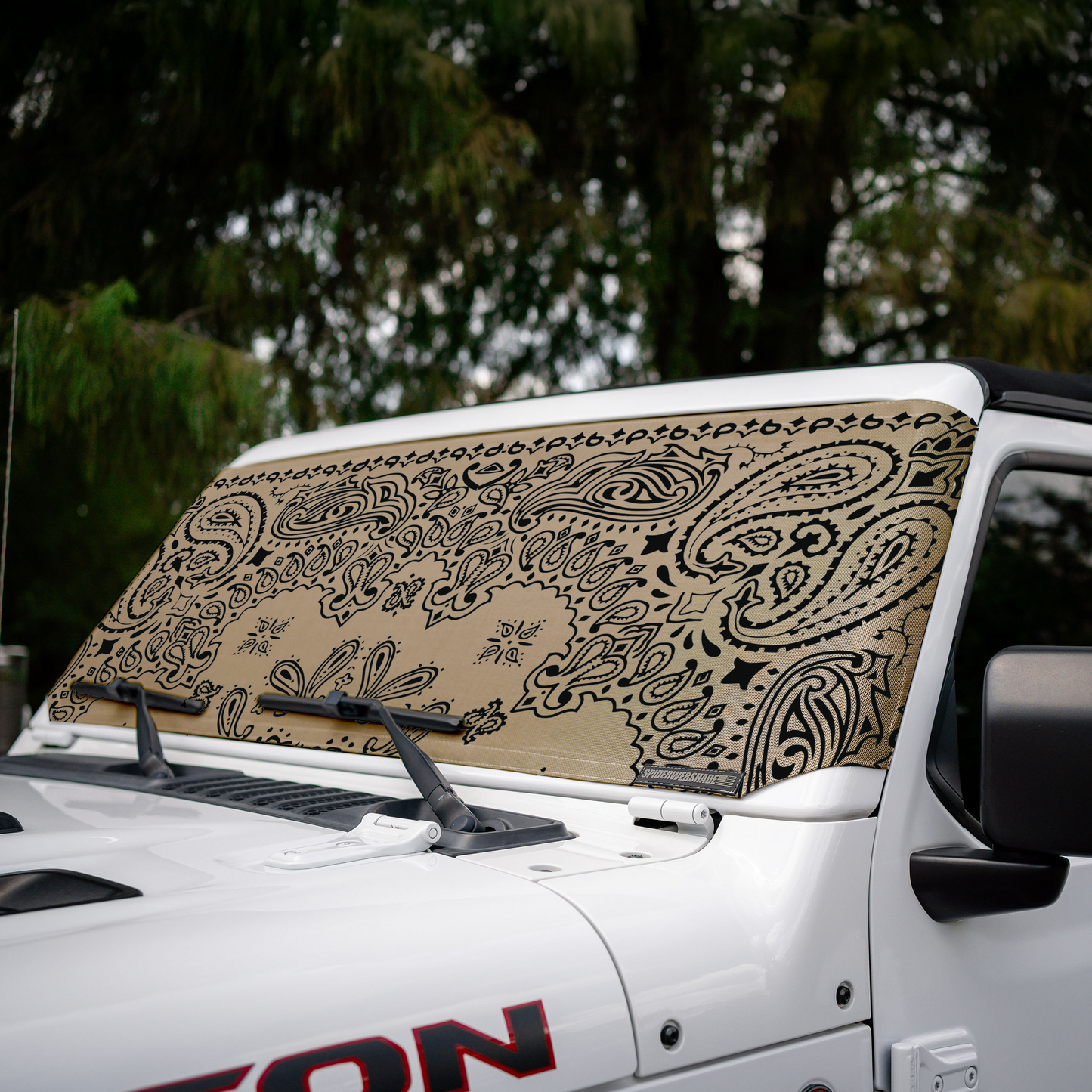 Jeep Wrangler (JL, JT, JK) and Jeep Gladiator Stock Printed Solar Shield (2007-2026)