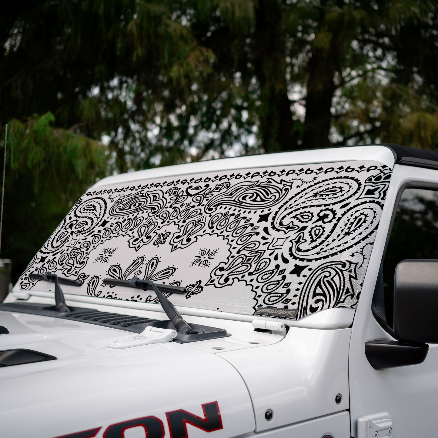 Jeep Wrangler (JL, JT, JK) and Jeep Gladiator Stock Printed Solar Shield (2007-2026)