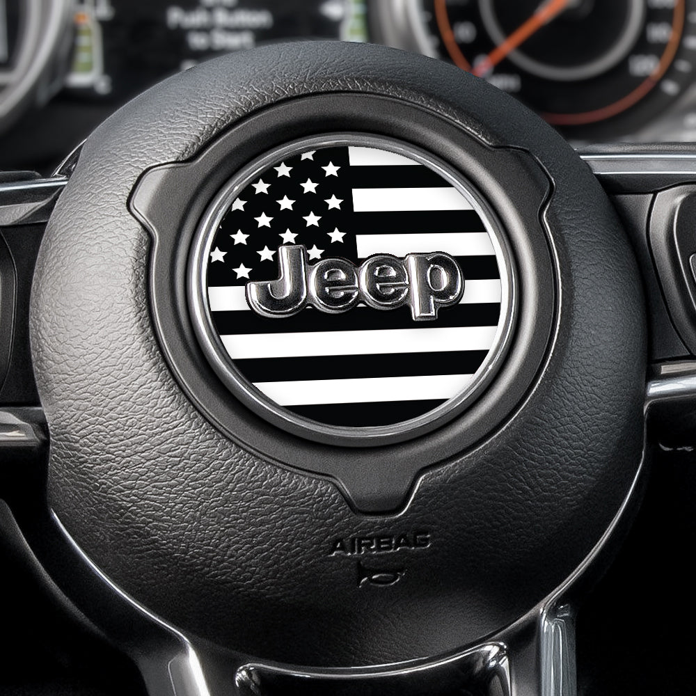 Black & White Steering Wheel Decal