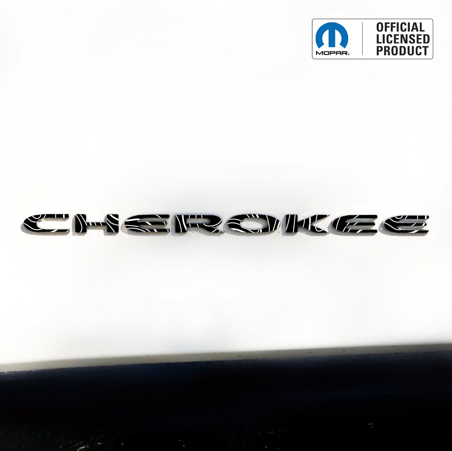 CHEROKEE Door Emblem Overlay Decal Set | Fits 2014–2025 Jeep Cherokee