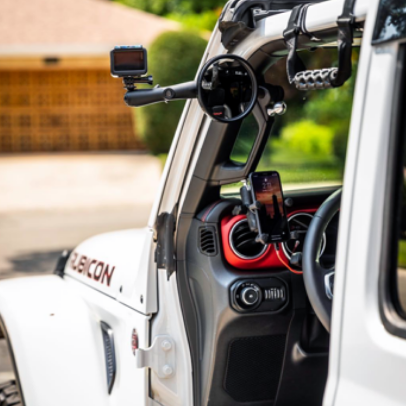 A-Pillar Single Side Mirror For 2018 - 2023 Jeep Wrangler JL & Gladiator - CMM Offroad