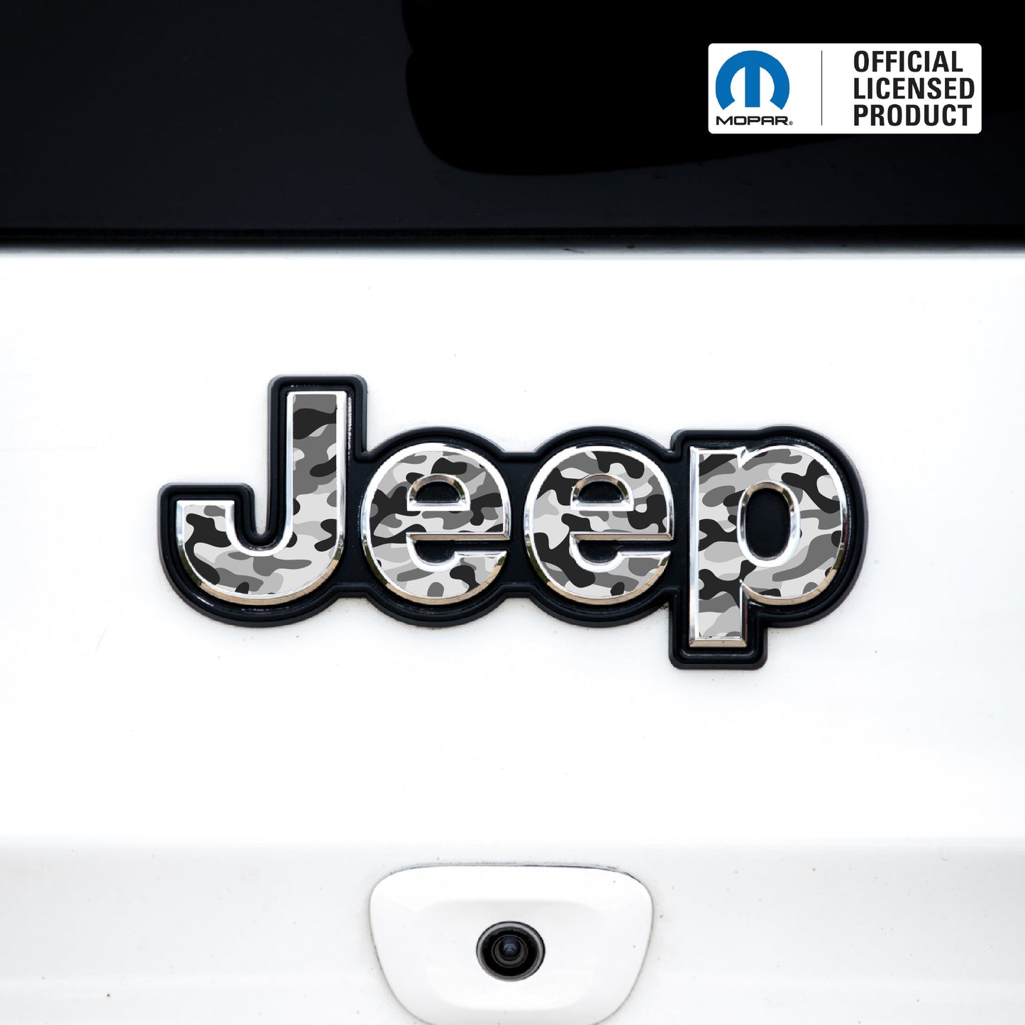 Jeep Emblem Overlay Decals – Camo Print | Fits Grand Cherokee, Cherokee, Compass, Renegade, Liberty & Patriot