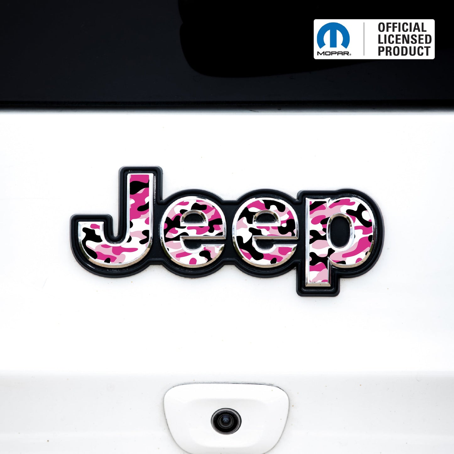 Jeep Emblem Overlay Decals – Camo Print | Fits Grand Cherokee, Cherokee, Compass, Renegade, Liberty & Patriot