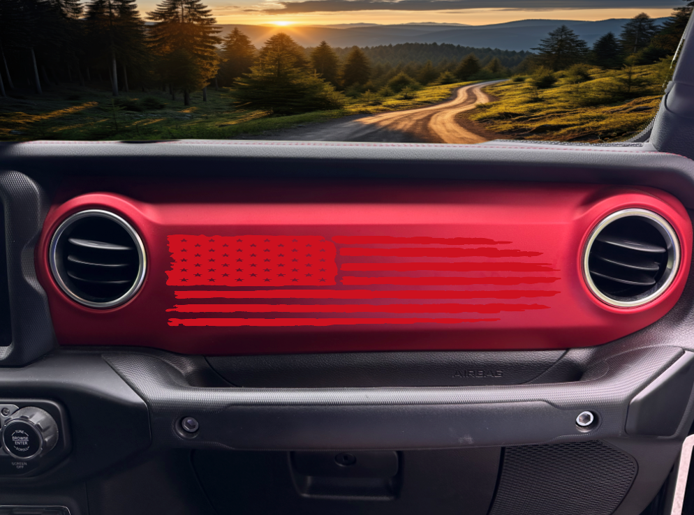 American Flag Dashboard Decal