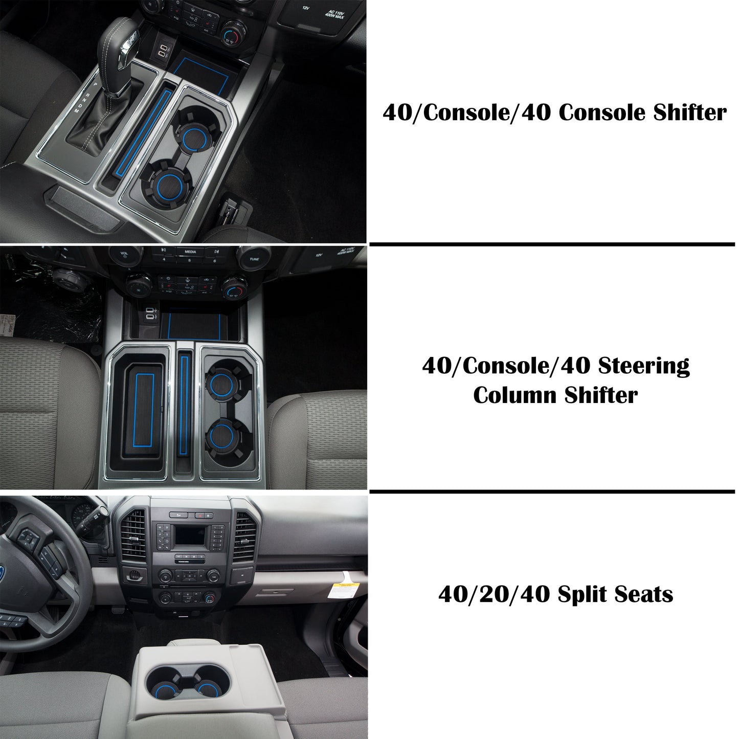 Cup Holder inserts Fits 2015-2016 Ford F-150