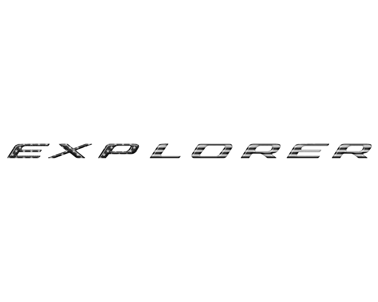 Liftgate Letter Overlays Fits 2025-2026 Ford Explorer